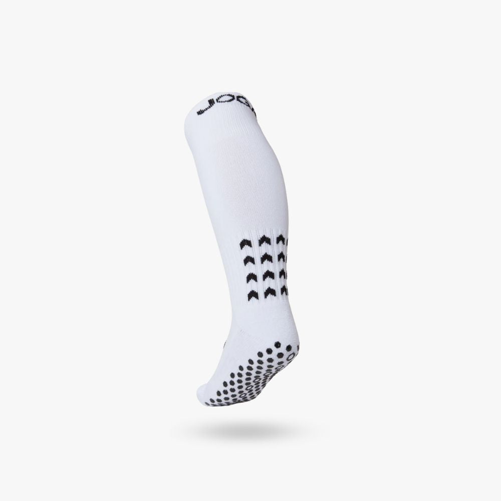 JOGA Starz white full-length grip socks for kids soccer, main product view