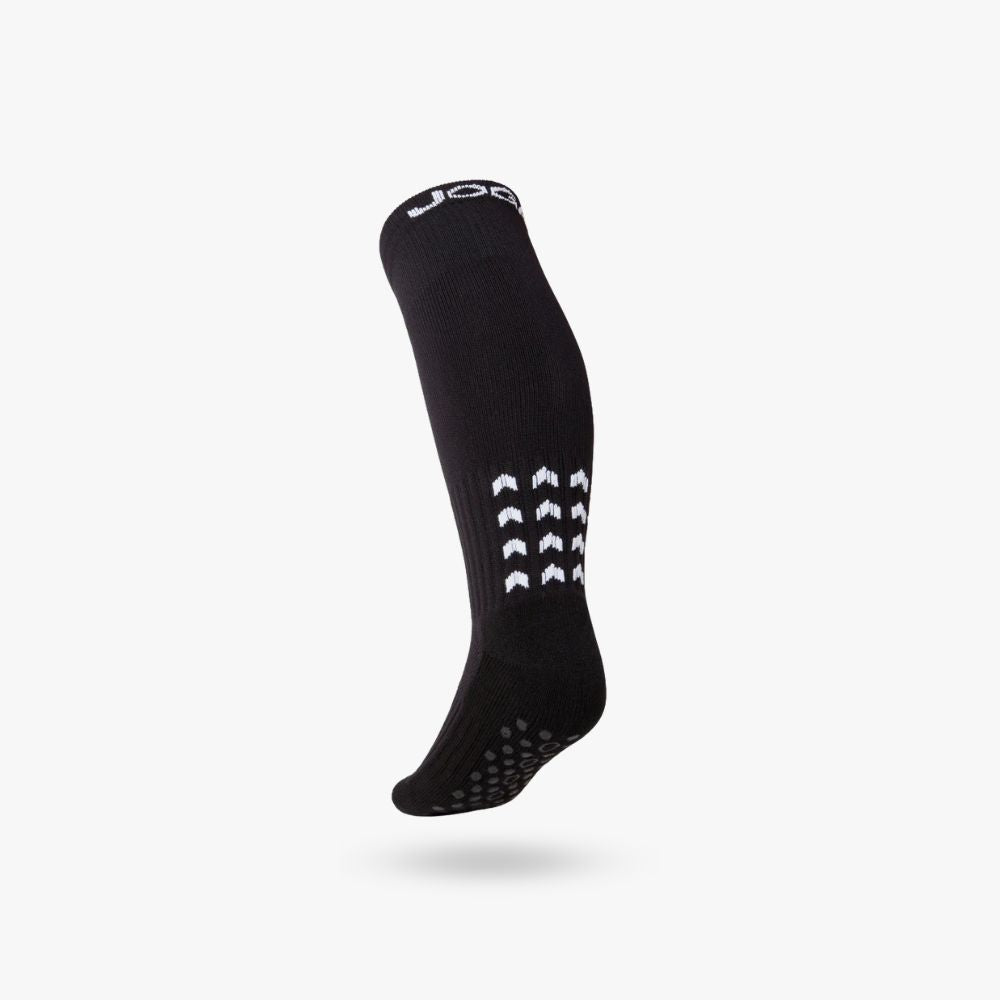 JOGA Starz black full-length grip socks for kids soccer, main product view