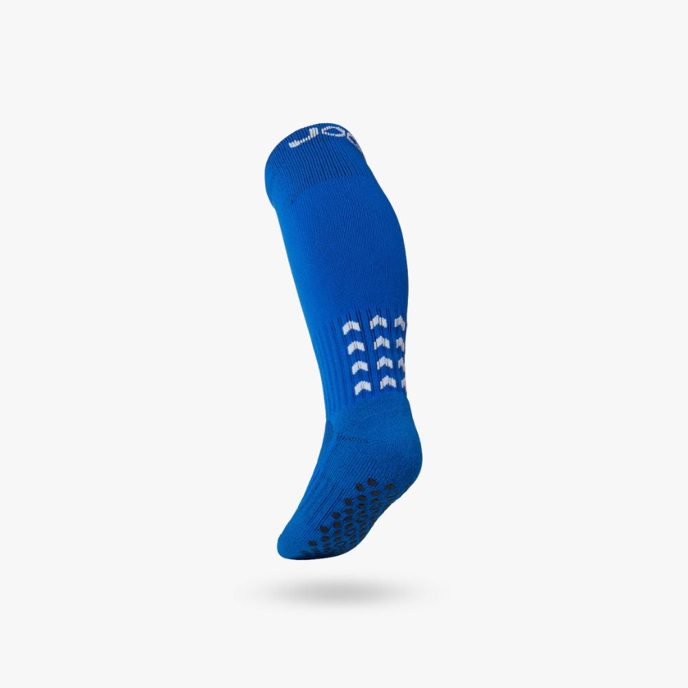 JOGA Starz blue full-length grip socks for kids soccer, main product view