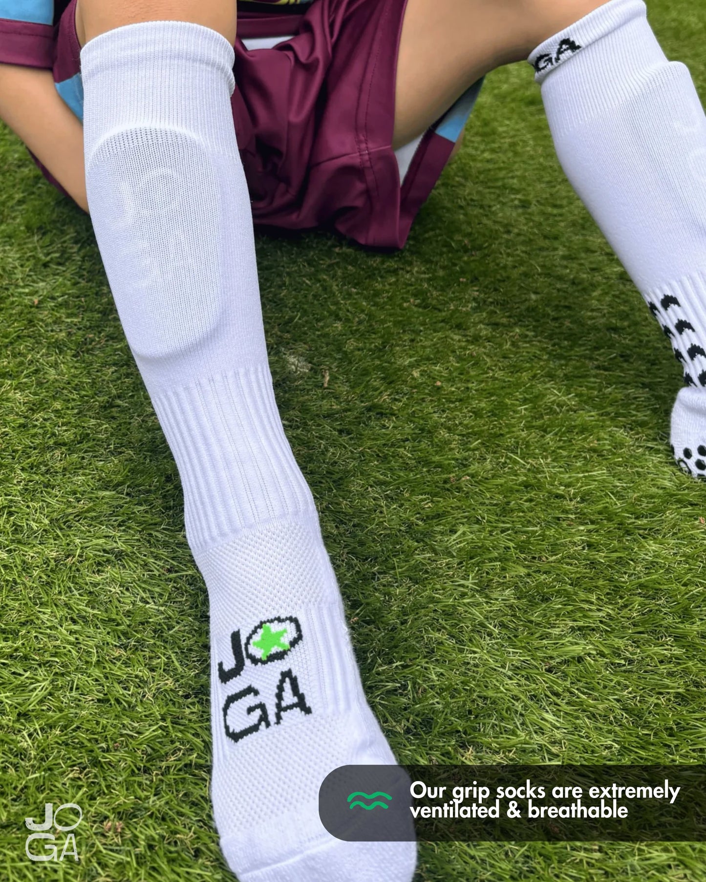 Full-Length Grip Socks - White