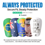 JOGA Motivational Shin Pads key benefits: featherlight, secure fit, protection