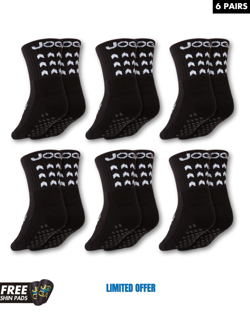 Paquete Exclusivo 6 Unidades - Calcetines de Agarre Starz Negros