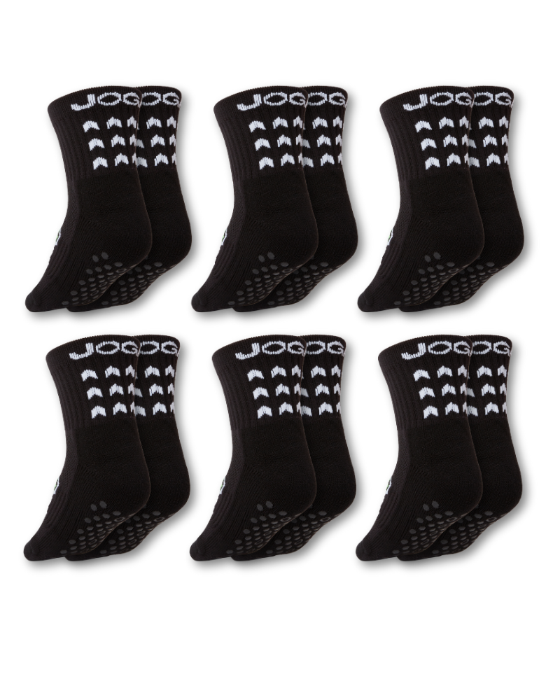 Exclusive 6 Pair Bundle - Grip Socks Black
