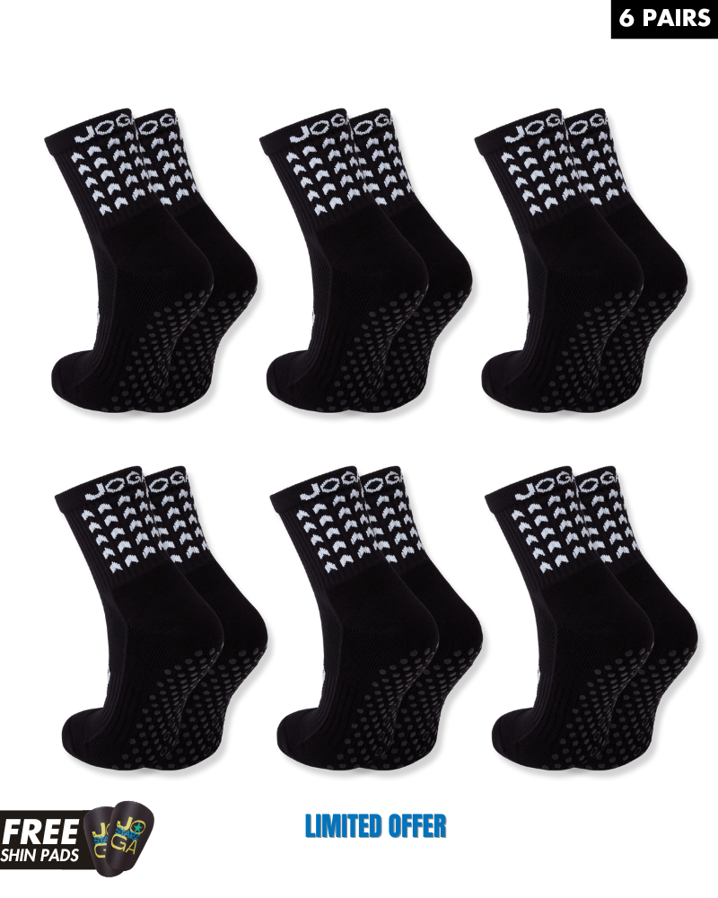 Paquete Exclusivo 6 Unidades - Calcetines de Agarre Starz Negros