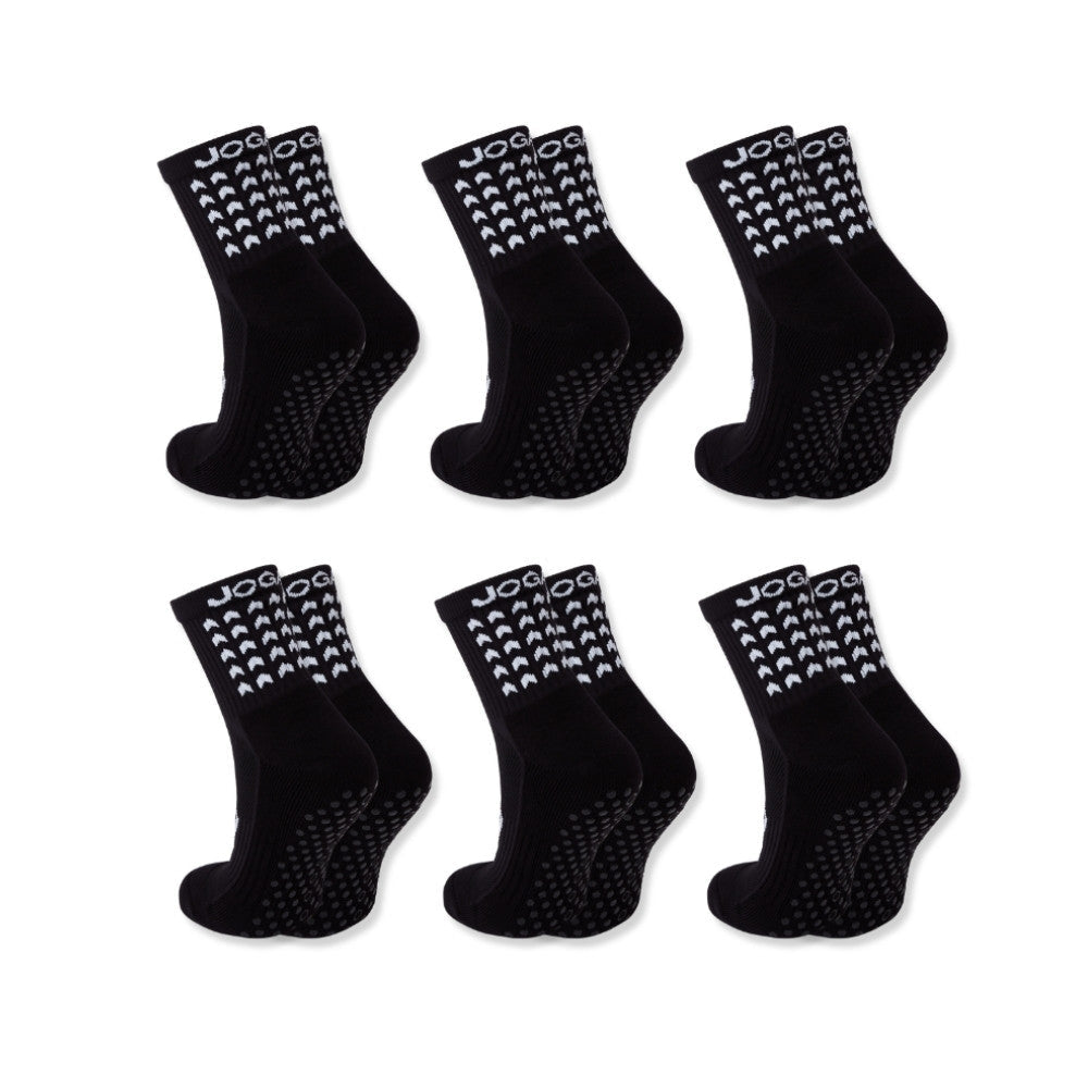 Exclusive 6 Pair Bundle - Grip Socks Black
