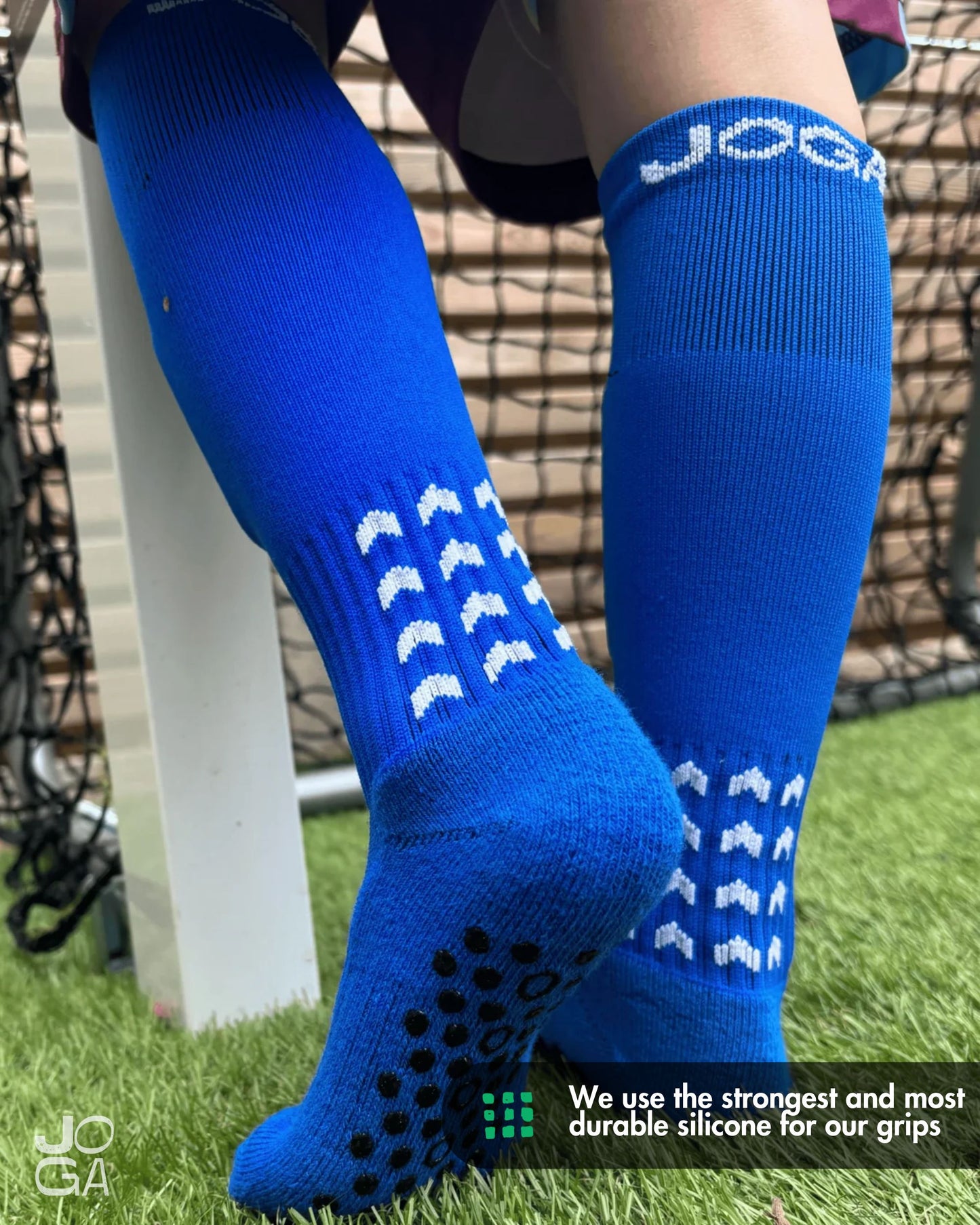 Full-Length Grip Socks - Blue