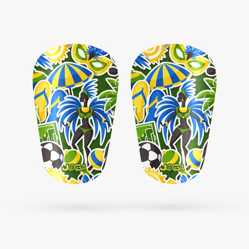 Brazil WC shin pads Ball and Pattern designs, World Cup Edition