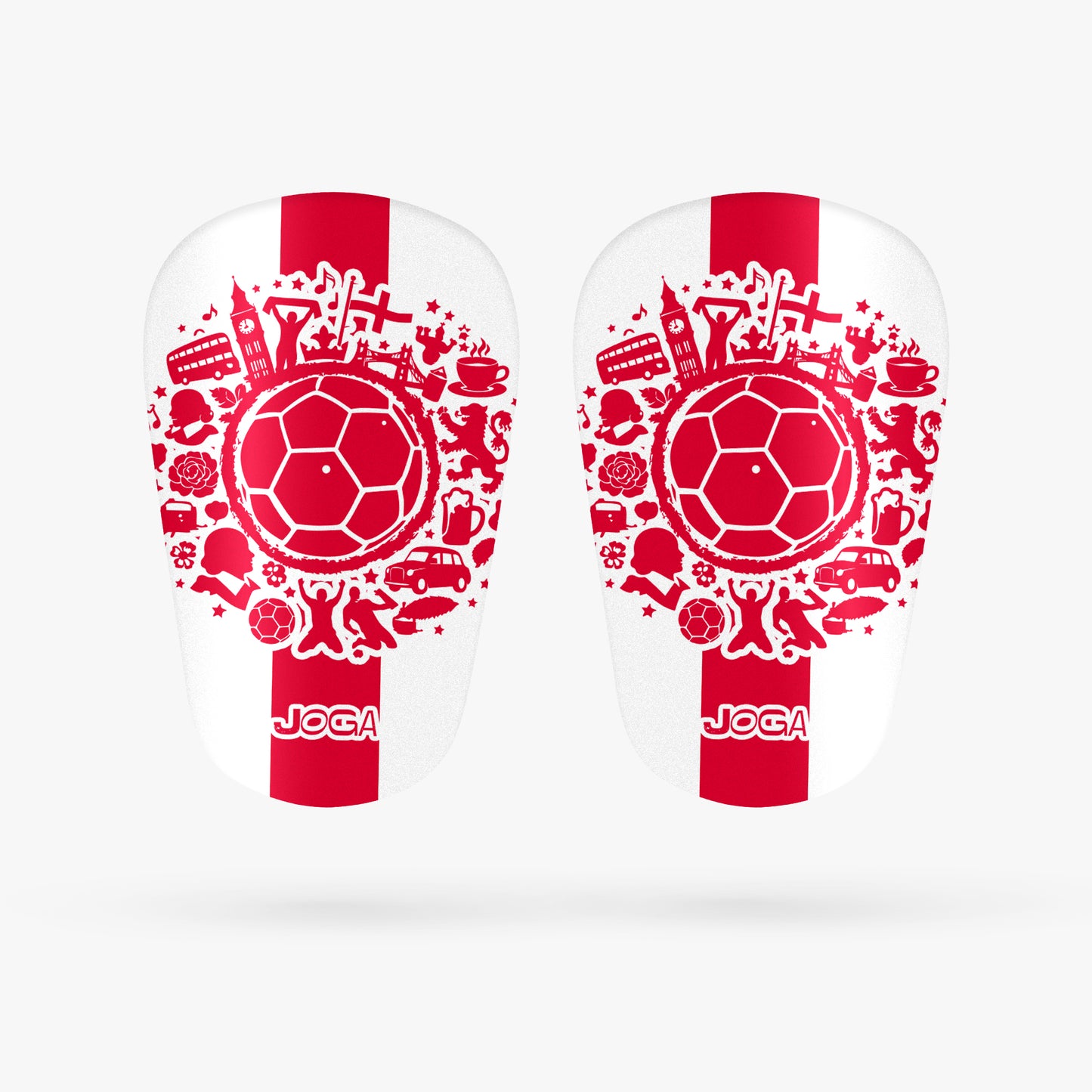 England WC shin pads Flag design, MAXI 12x8cm junior football