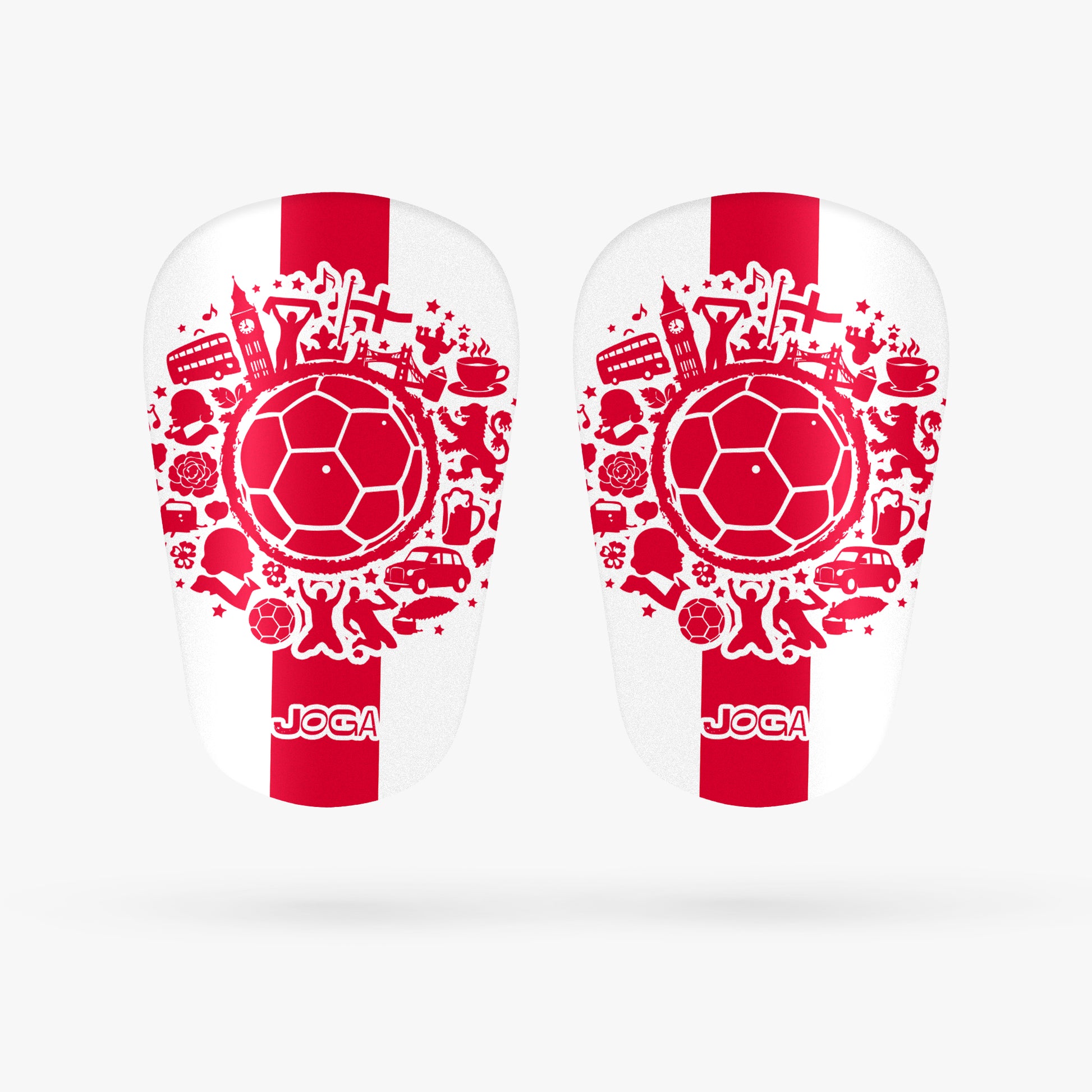 England WC shin pads Flag design, MAXI 12x8cm junior football